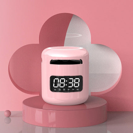 Bärbar Bluetooth väckarklocka med radio