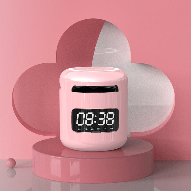 Bärbar Bluetooth väckarklocka med radio