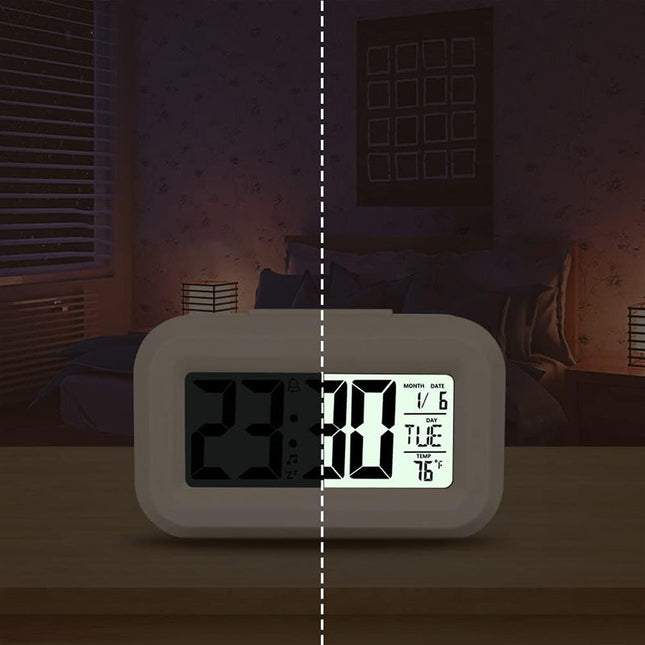 Kompakt digital reseväckarklocka batteridriven