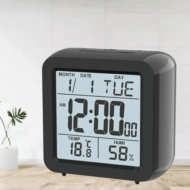 Reseväckarklocka med stor tydlig LCD-display