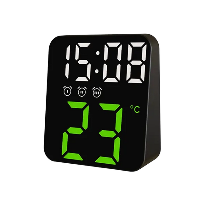 Smal digital reseväckarklocka med LED