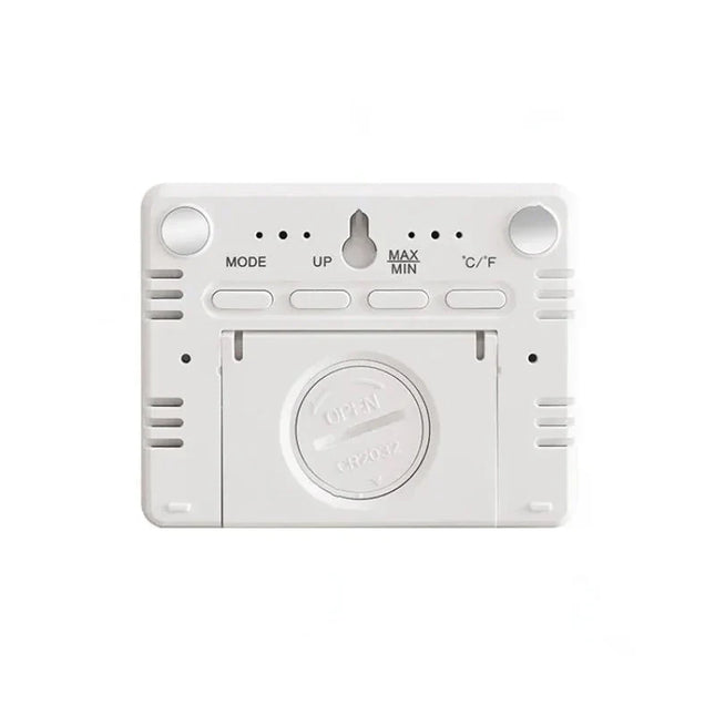 Tyst digital reseväckarklocka med termometer