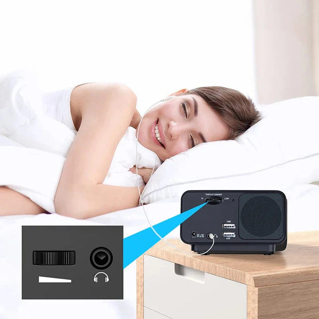 Digital klockradio med dubbla alarm