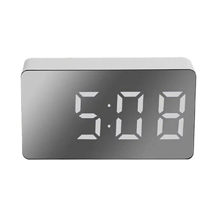 Digital väckarklocka med modern spegeldisplay