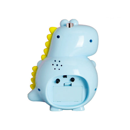 Blå analog dinosaurie väckarklocka barn