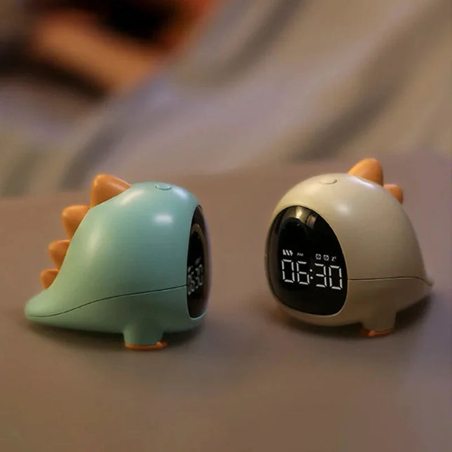 Digital dinosaurie väckarklocka med ljus