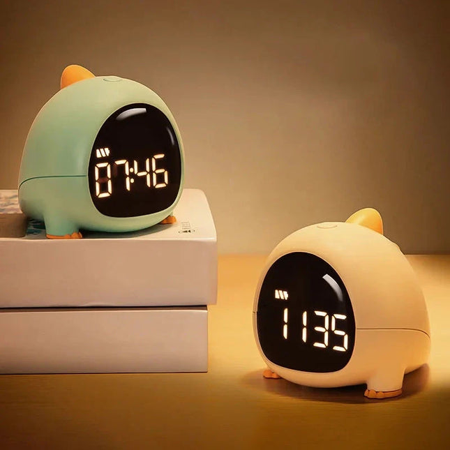 Digital dinosaurie väckarklocka med ljus