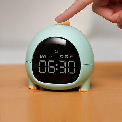 Digital dinosaurie väckarklocka med ljus