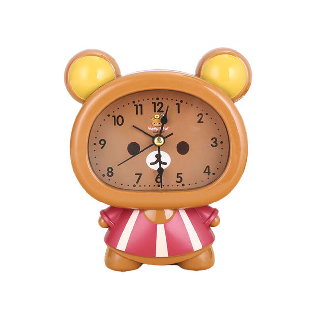 Söt analog barnväckarklocka i björndesign
