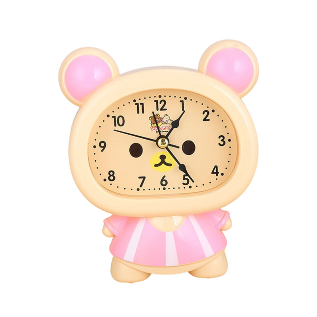 Söt analog barnväckarklocka i björndesign