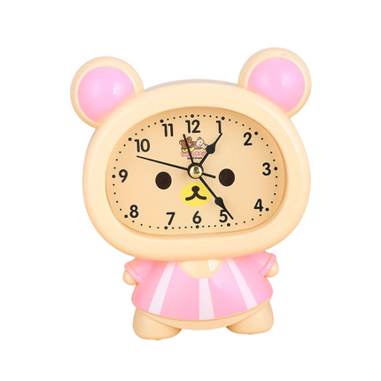 Söt analog barnväckarklocka i björndesign