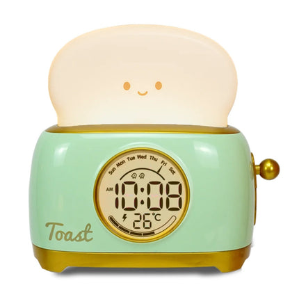 Toast väckarklocka med nattlampa för barn