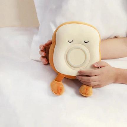 Gullig väckarklocka i form av bröd