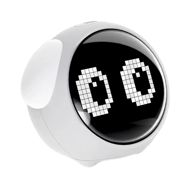 Digital väckarklocka med roliga ansiktsuttryck
