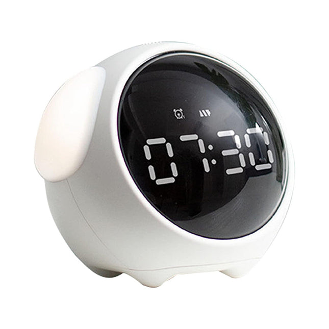 Digital väckarklocka med roliga ansiktsuttryck