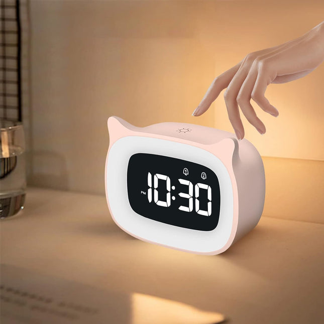 Rosa dag och natt väckarklocka