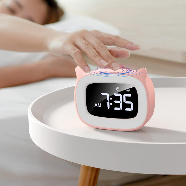 Rosa dag och natt väckarklocka