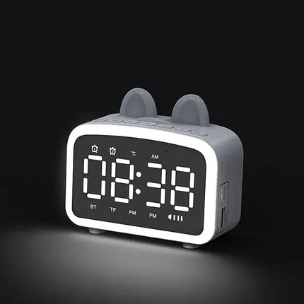 Smart digital väckarklocka med kaninöron