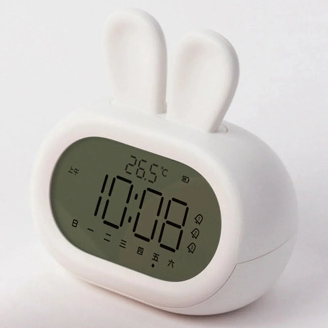 Söt kanin väckarklocka med nattlampa