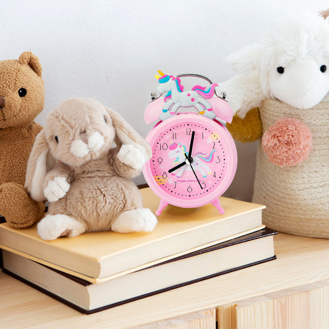 Lysande enhörning väckarklocka för barn