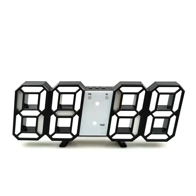 Digital LED väckarklocka med 3D-siffror
