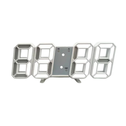 Digital LED väckarklocka med 3D-siffror