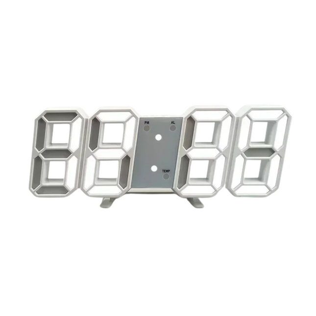 Digital LED väckarklocka med 3D-siffror