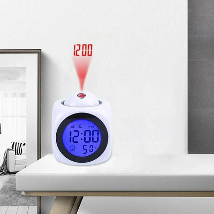 Digital väckarklocka med projektion i taket