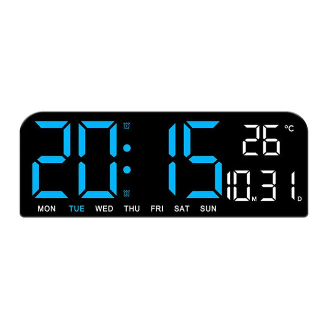 Digital väckarklocka med ljus och termometer
