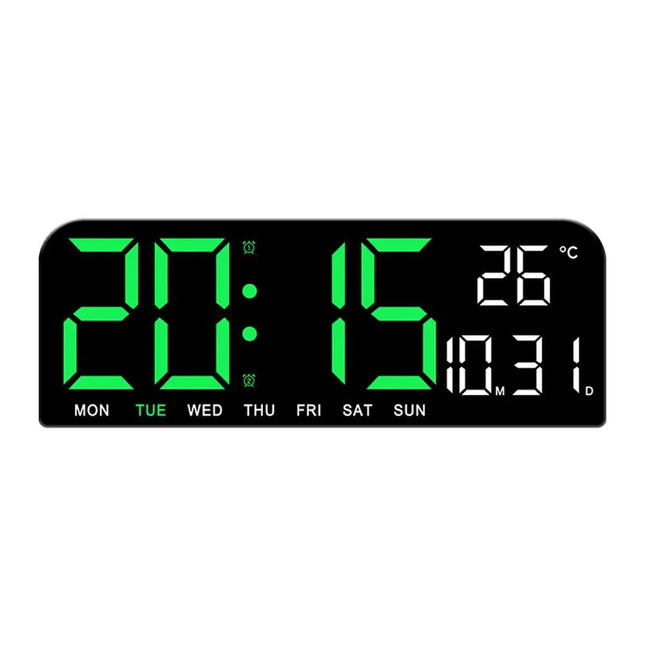 Digital väckarklocka med ljus och termometer