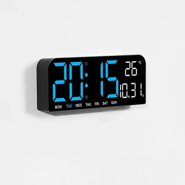 Digital väckarklocka med ljus och termometer