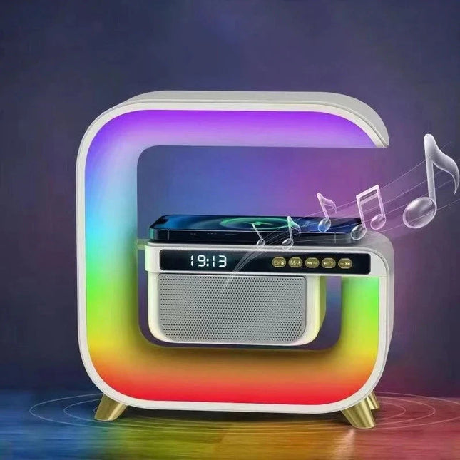 Väckarklocka med Bluetooth-högtalare och ljus