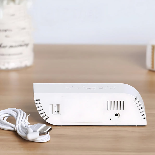 Modern digital väckarklocka med spegelskärm