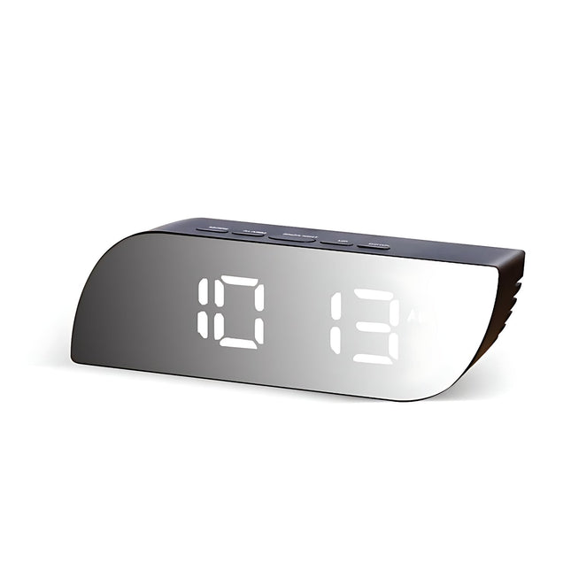 Modern digital väckarklocka med spegelskärm