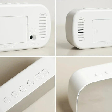 Digital spegelklocka med stora gröna siffror