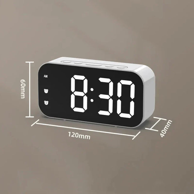 Digital LED-väckarklocka med spegeldisplay
