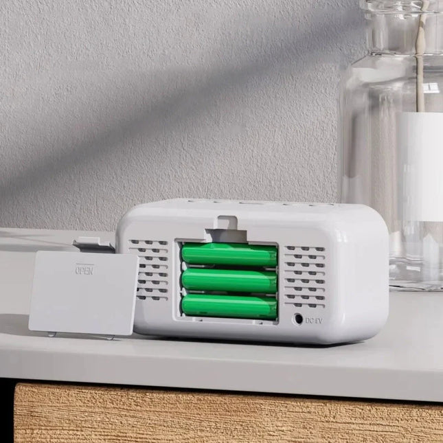 Digital LED-väckarklocka med spegeldisplay