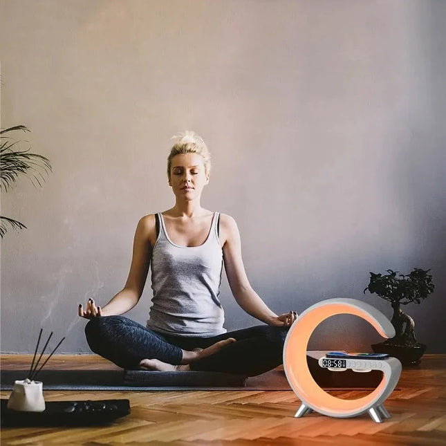 Wake-up light lampa med Bluetooth högtalare