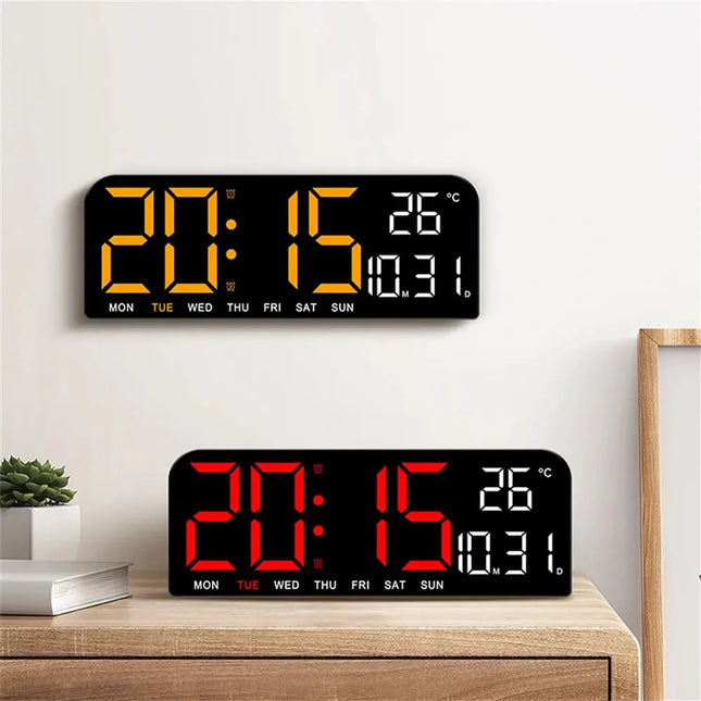 Digital väckarklocka med stor LED-display
