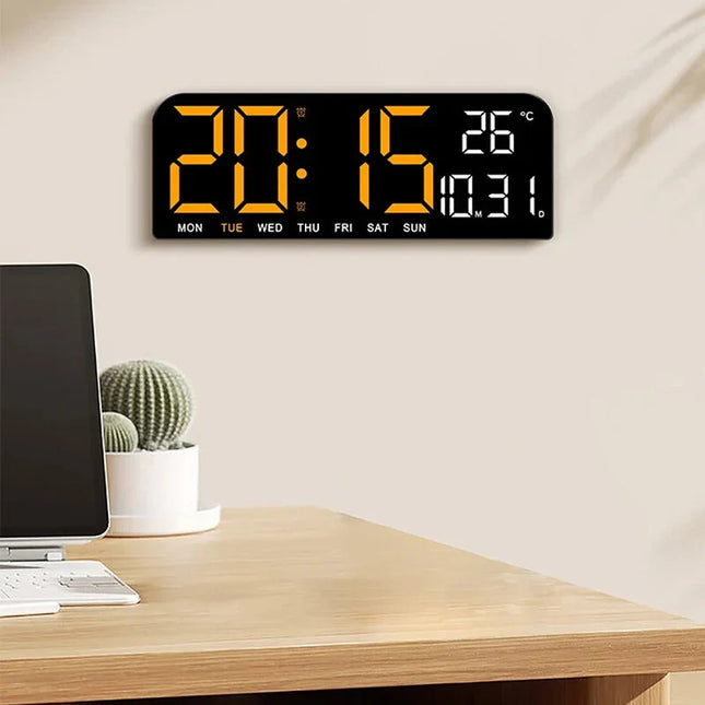 Digital väckarklocka med stor LED-display