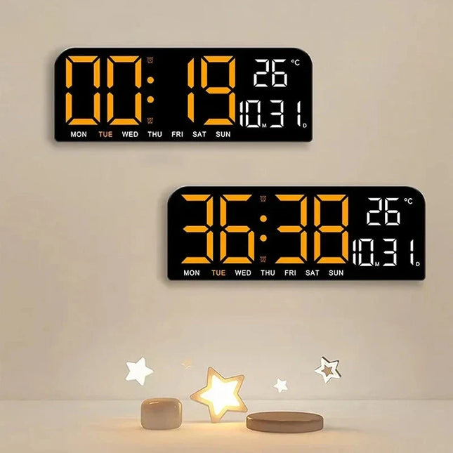 Digital väckarklocka med stor LED-display