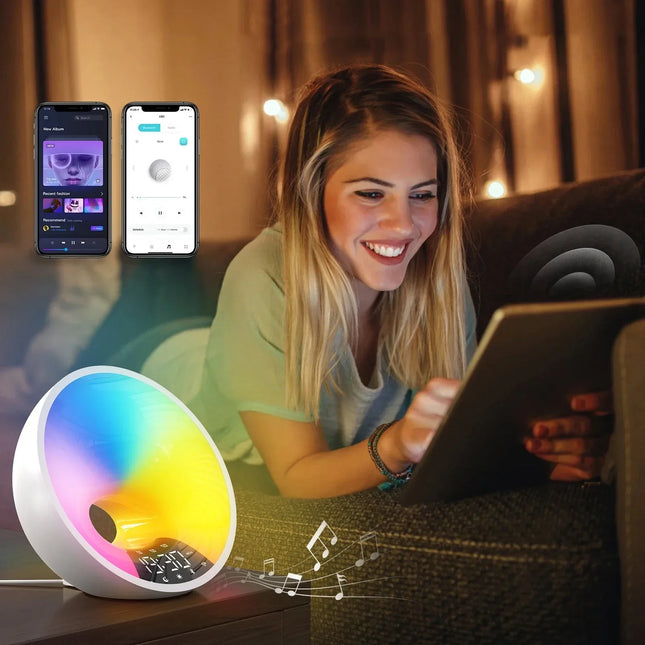 Wake-up light med soluppgångssimulering
