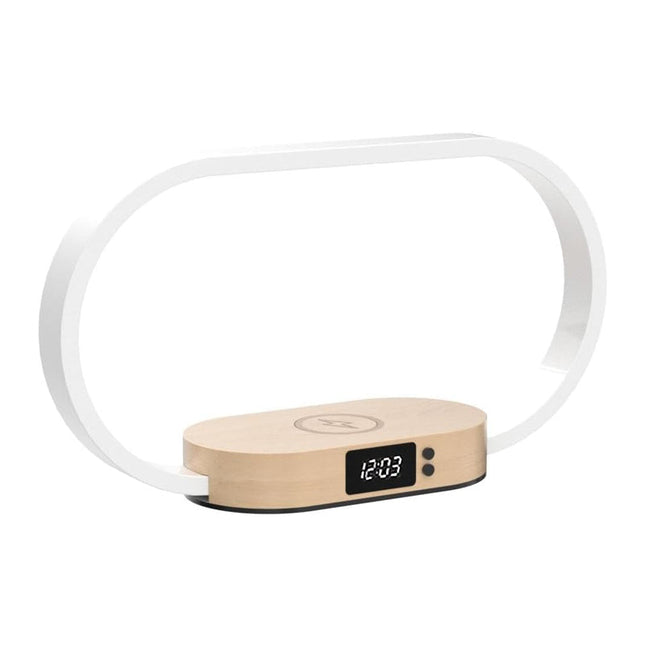 Sänglampa med väckarklocka och ljusterapi