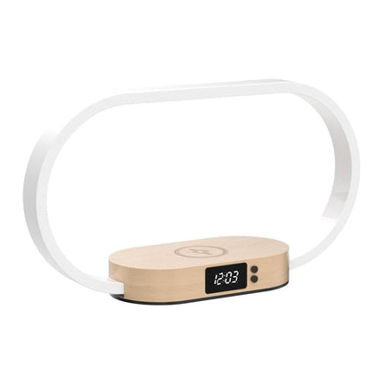 Sänglampa med väckarklocka och ljusterapi