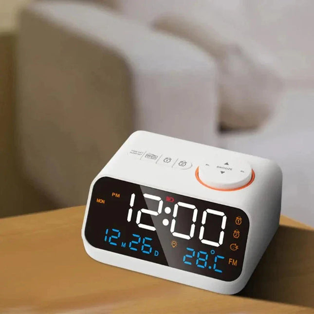 Uppladdningsbar digital klockradio med display