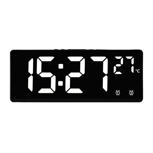 Digital väckarklocka med gröna LED-siffror