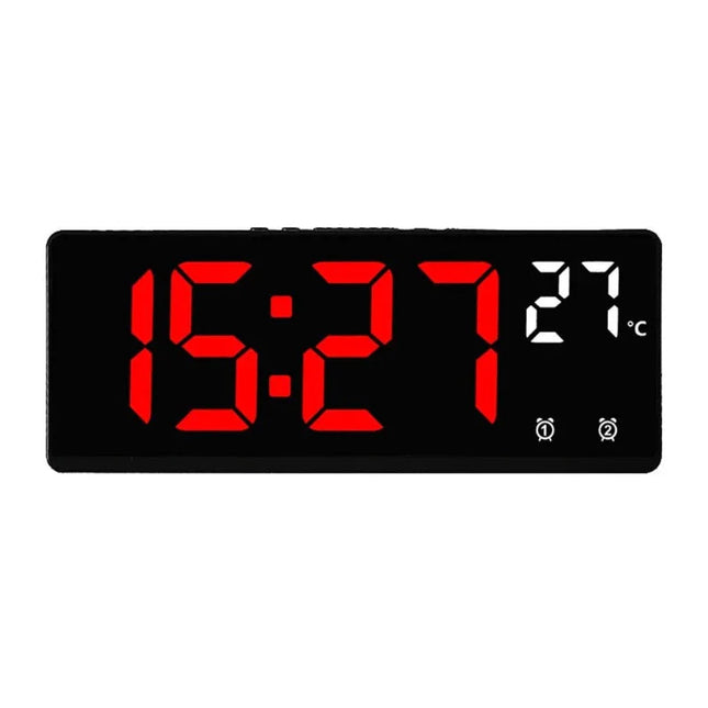 Digital väckarklocka med gröna LED-siffror