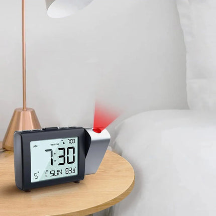 Batteridriven projektorklocka för sovrum