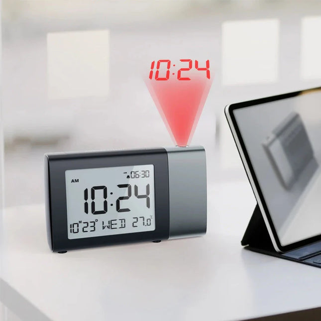 Batteridriven projektorklocka för sovrum