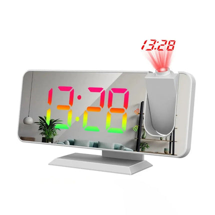 Projektorklocka med spegel för sovrummet